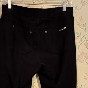 MICHAEL Michael Kors Black Skinny Pants with Gold Details